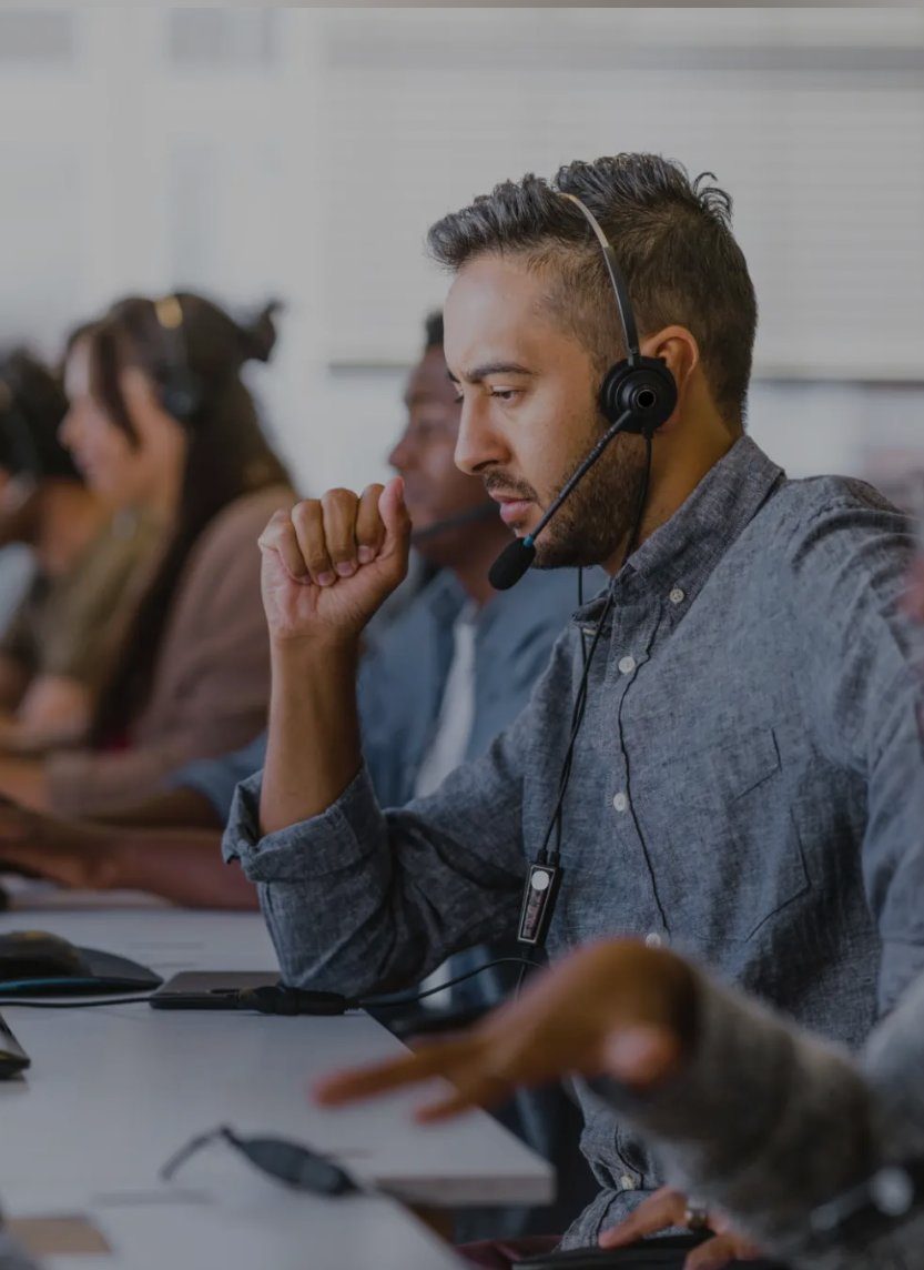 A Foothill team member on a call